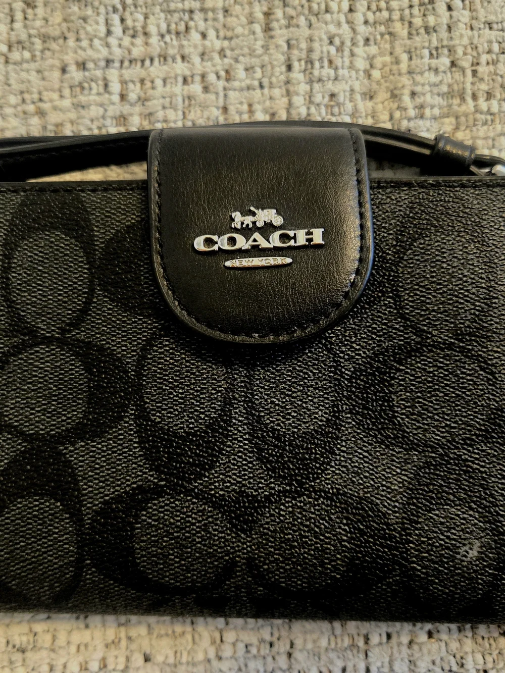 COACH Black Phone Wallet